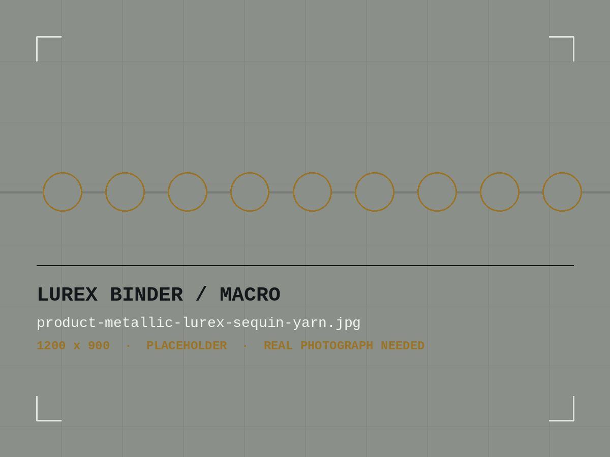 3mm metallic sequin yarn where a fine lurex binder thread catches the light between the discs
